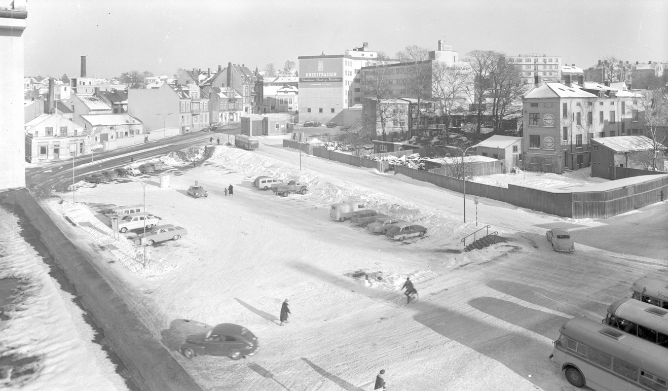 nedre torv utsikt torggata dronningens gate th petersons gate vinter